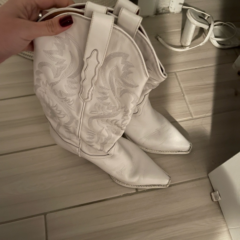 Jeffrey Campbell White Western-Style Women's Boots